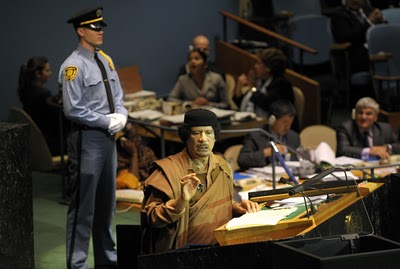 Historico discurso de Mohamar Gadafi en la ONU